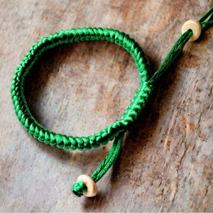 Boutique TIBET | Petit Nalanda BRACELET Vert Ajustable | 2 Bracelets 2 Bracelets Porte Bonheur +🎁