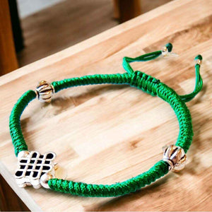 Boutique TIBET | Petit Nalanda BRACELET Vert  | 2 Bracelets 2 Bracelets Porte Bonheur +🎁