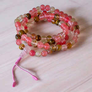 Mala Quartz Cherry