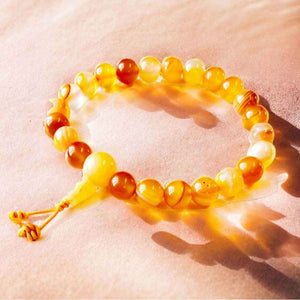Boutique TIBET | Petit Nalanda BRACELET Agrume | Elastique Bracelets Collection Agates +🎁