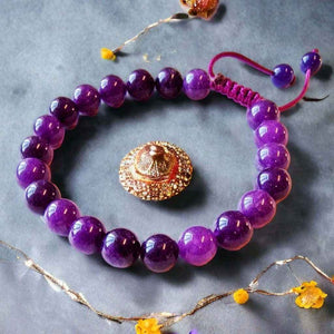 Boutique TIBET | Petit Nalanda BRACELET Jade Violet | Ajustable Bracelets Collection Himalaya +🎁