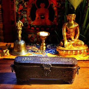 Boutique TIBET | Petit Nalanda BRULEURS Brûleur Encens Coffre Antique +🎁