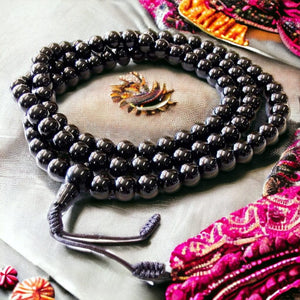 Boutique TIBET | Petit Nalanda COLLIER Brillant Mala Onyx +🎁