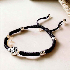 Boutique TIBET | Petit Nalanda BRACELET Noir | 2 Bracelets 2 Bracelets Porte Bonheur +🎁