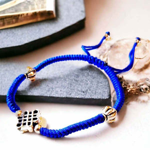 Boutique TIBET | Petit Nalanda BRACELET Bleu | 2 Bracelets 2 Bracelets Porte Bonheur +🎁
