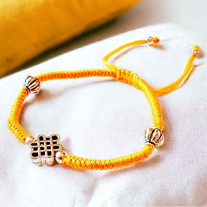 Boutique TIBET | Petit Nalanda BRACELET Jaune | 2 Bracelets 2 Bracelets Porte Bonheur +🎁