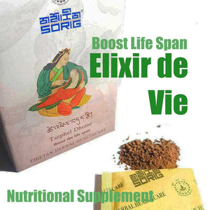 Elixir de Vie tibétain Sorig, complément nutritionnel pour booster l'espérance de vie, poudre herbale