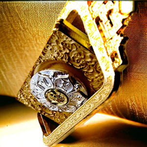 Boutique TIBET | Petit Nalanda BRACELET 1 Gold & 1 Silver 2 Porte-clés Amulettes Om Mani +🎁