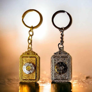 Boutique TIBET | Petit Nalanda BRACELET 1 Gold & 1 Silver 2 Porte-clés Amulettes Om Mani +🎁
