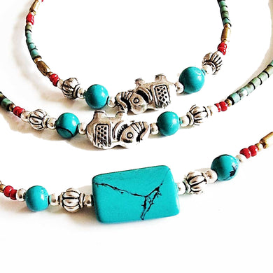 Collier du Tibet avec 2 bracelets