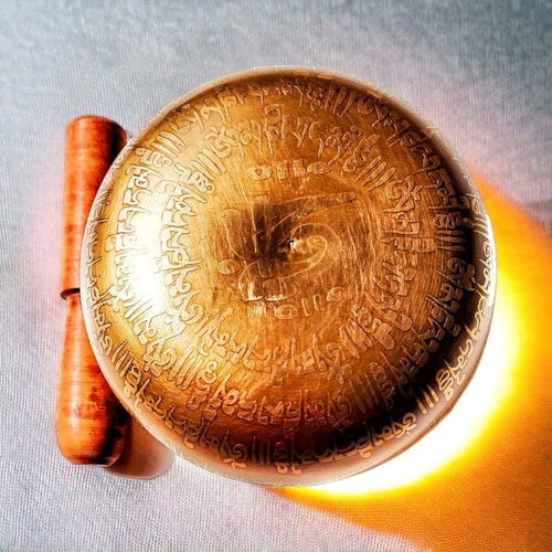 Coussin orange 10 cm pour bol tibétain