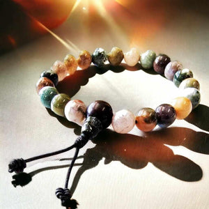 Boutique TIBET | Petit Nalanda BRACELET 15-17cm Bracelet Agates Mousses +🎁