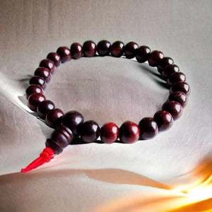 Boutique TIBET | Petit Nalanda BRACELET Elastique Rouge (19-20cm) Bracelet Santal Rouge +🎁