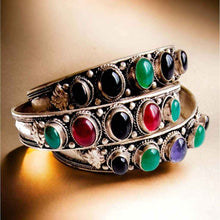 Charger l&#39;image dans la galerie, Boutique TIBET | Petit Nalanda BRACELET Bracelets Argent 5 Pierres +🎁