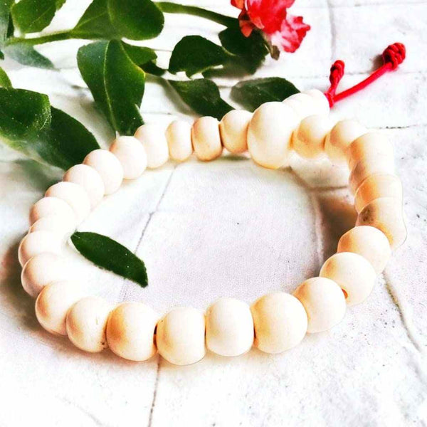 Boutique TIBET | Petit Nalanda BRACELET Blanc | Femme 15-17cm Bracelets Bouddhistes Népal +🎁