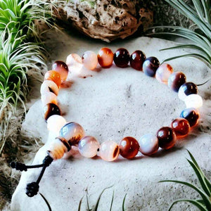 Boutique TIBET | Petit Nalanda BRACELET Kiwi | Elastique Bracelets Collection Agates +🎁
