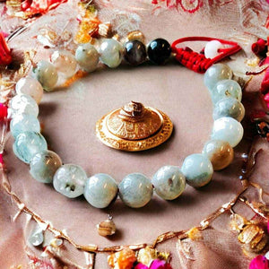 Boutique TIBET | Petit Nalanda BRACELET Jaspe Océan | Ajustable Bracelets Collection Himalaya +🎁