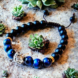 Boutique TIBET | Petit Nalanda BRACELET Agates Bleues Bracelets Collection Onyx +🎁