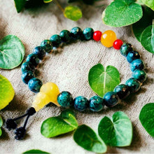 Charger l&#39;image dans la galerie, Boutique TIBET | Petit Nalanda BRACELET Pierres Malachite avec jade jaune Bracelets Collection Taillée +🎁