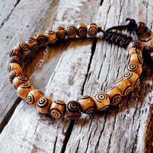 Charger l&#39;image dans la galerie, Boutique TIBET | Petit Nalanda BRACELET Naturel Fonçé 10mm | Ajustable Bracelets Œil de Bouddha +🎁