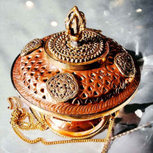 Charger l&#39;image dans la galerie, Boutique TIBET | Petit Nalanda BRULEURS Grand 17cm Brûleur Encens Cuivre Bol d&#39;Offrandes