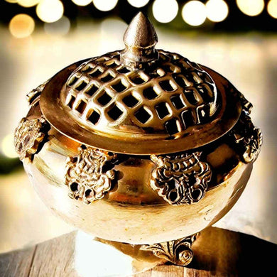Boutique TIBET | Petit Nalanda BRULEURS Brûleur Encens Gold 8 Signes +🎁