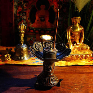 Boutique TIBET | Petit Nalanda BRULEURS Brûleur Encens Grande Fleur Lotus +🎁