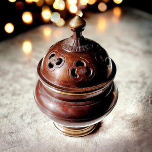 Boutique TIBET | Petit Nalanda BRULEURS Patine Chaudron Brûleur Encens Vase Himalaya +🎁