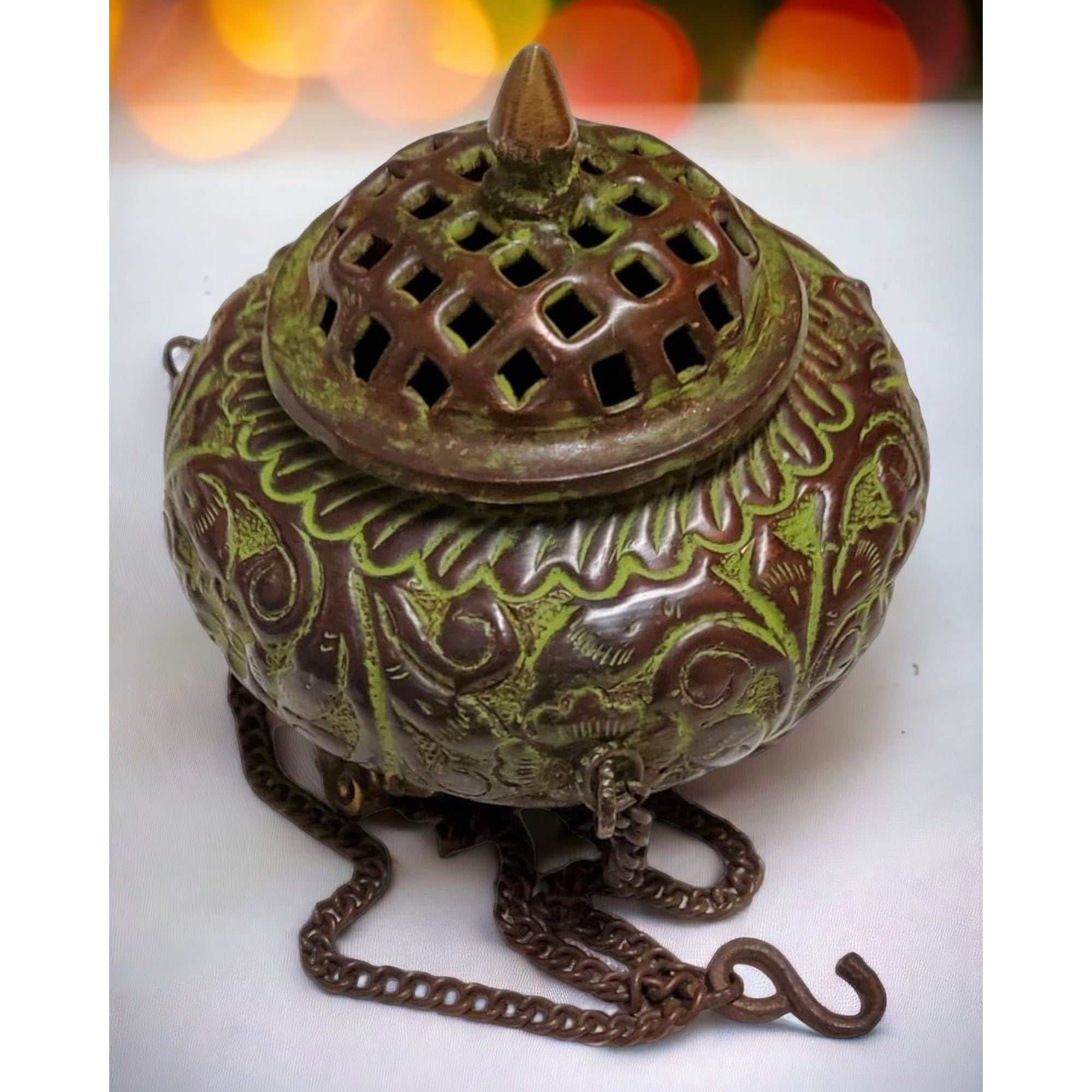 Boutique TIBET | Petit Nalanda BRULEURS Brûleur Encens Vase Suspendu +🎁