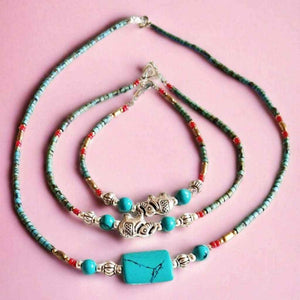 Boutique TIBET | Petit Nalanda BRACELET Collier du Tibet avec 2 bracelets +🎁