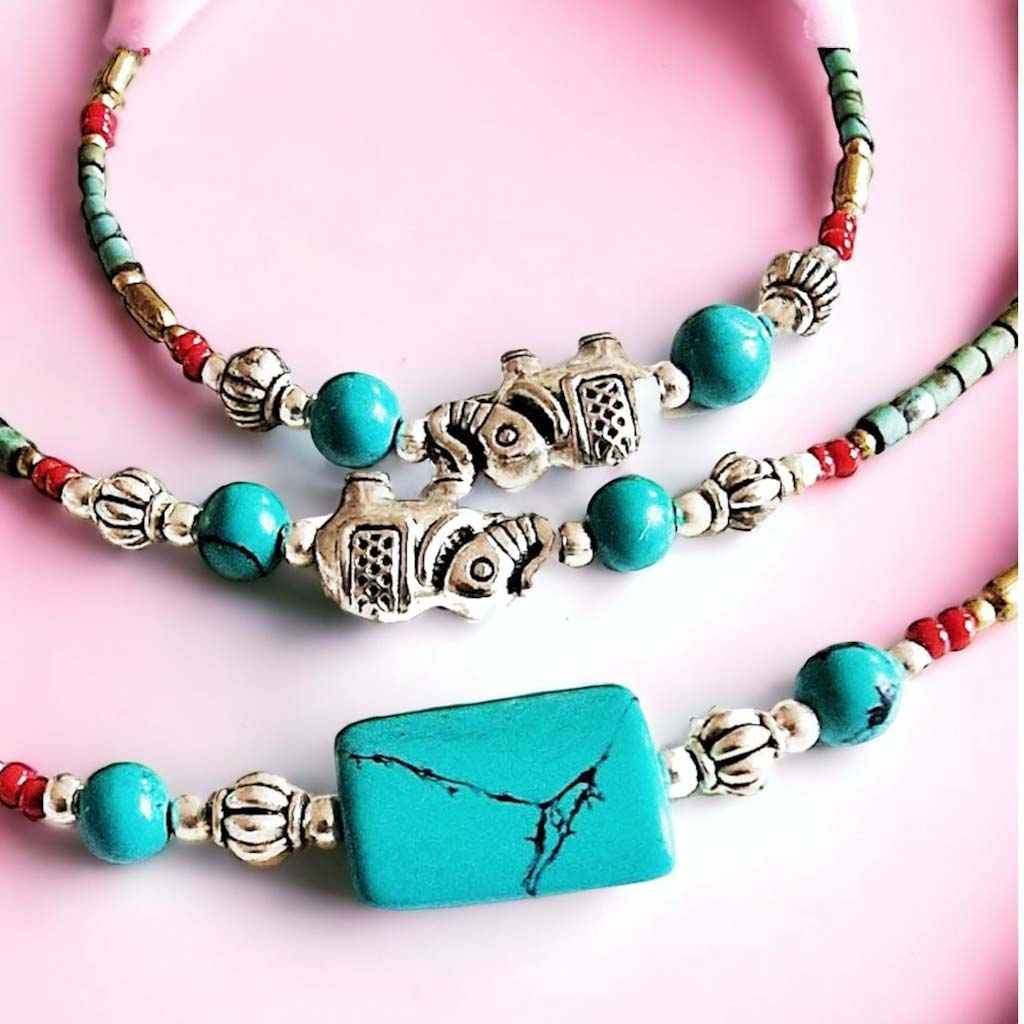 Boutique TIBET | Petit Nalanda BRACELET Collier du Tibet avec 2 bracelets +🎁