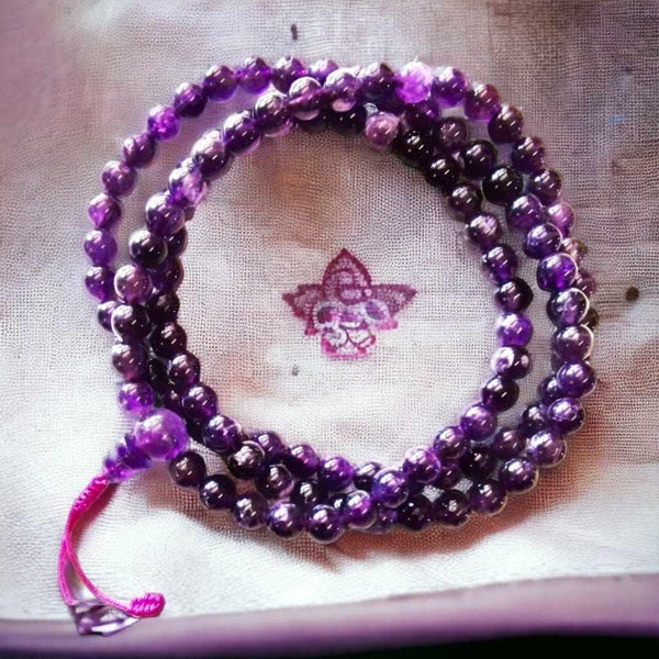 Boutique TIBET | Petit Nalanda COLLIER Mala Améthystes +🎁