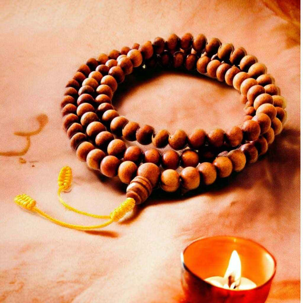 Boutique TIBET | Petit Nalanda COLLIER Santal Naturel Mala Bois Santal +🎁
