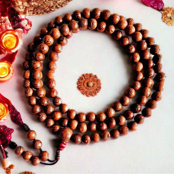 Boutique TIBET | Petit Nalanda COLLIER Mala Bois Wenge +🎁