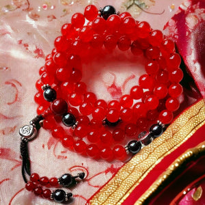 Boutique TIBET | Petit Nalanda COLLIER Perles Hématites et Om Mala Cornalines Om ou Onyx