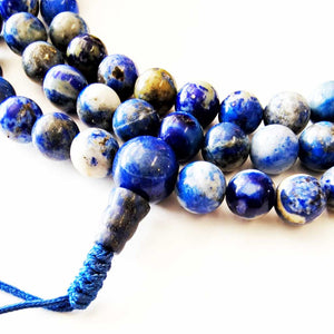 Petit Nalanda du Centre Paramita COLLIER Mala Lapis Lazuli +🎁