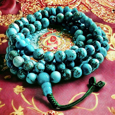 Boutique TIBET | Petit Nalanda COLLIER Mala Turquoises +🎁