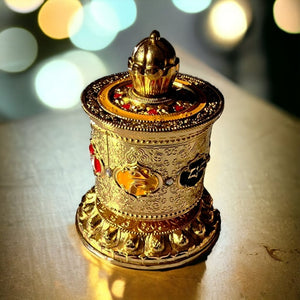 Boutique TIBET | Petit Nalanda MOULIN Petit 10cm / Gold Moulins à Prières | Accumulation du Positif