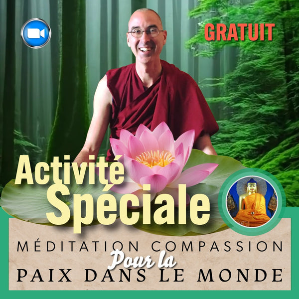 ACTIVITE SPECIALE 15 Fév 15h Zoom & GRATUIT | Méditation de la Compassion pour la Paix dans le Monde | Tenzin Gawa (Jason)