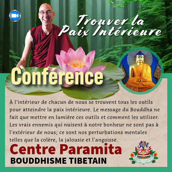 CONFERENCE 31 Oct 20h Zoom | Trouver le Paix Intérieure | Tenzin Gawa (Jason)