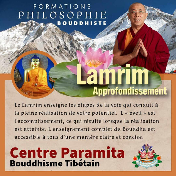 PHILOSOPHIE BOUDDHISTE 3-7 Août Session 4 | Formation 5 jrs Lamrim Approfondissement 2 ans | Enseignant Tenzin Gawa (Jason) au Petit Nalanda