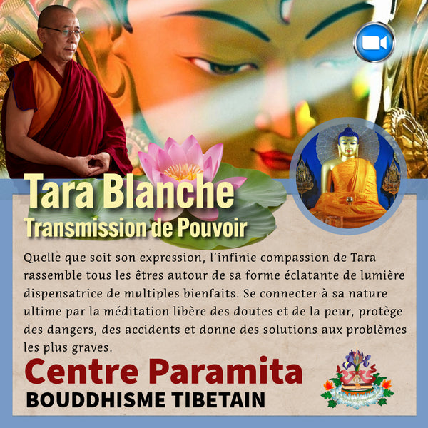 TARA Blanche 6 Sept Zoom | Transmission de Pouvoir | WEEKEND TIBET 6-7 Sept | Lama Samten