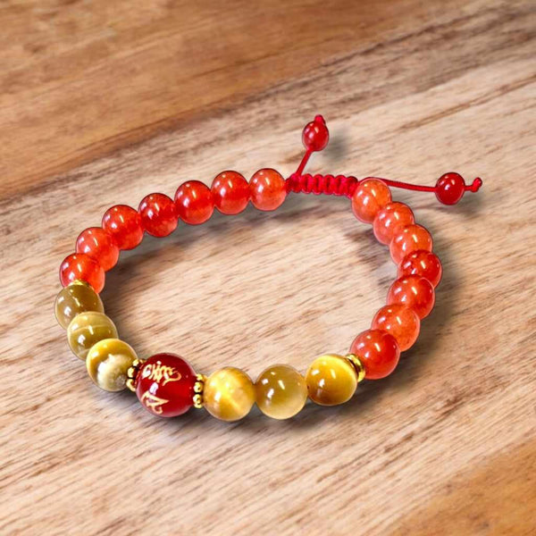 2 Bracelets Cornalines & Mantra