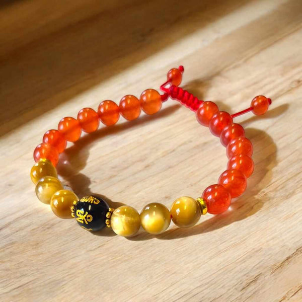 2 Bracelets Cornalines & Mantra