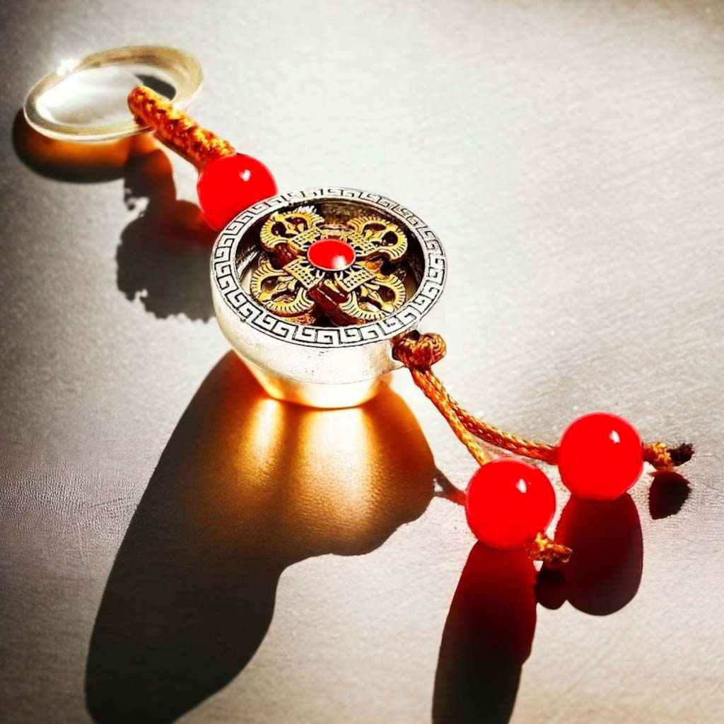 Boutique TIBET | Petit Nalanda BRACELET Rouge Porte-clés Amulettes +🎁