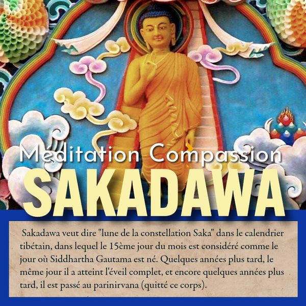 Statue de Bouddha Sakadawa pour méditation et compassion, symbole de la philosophie bouddhiste tibétaine