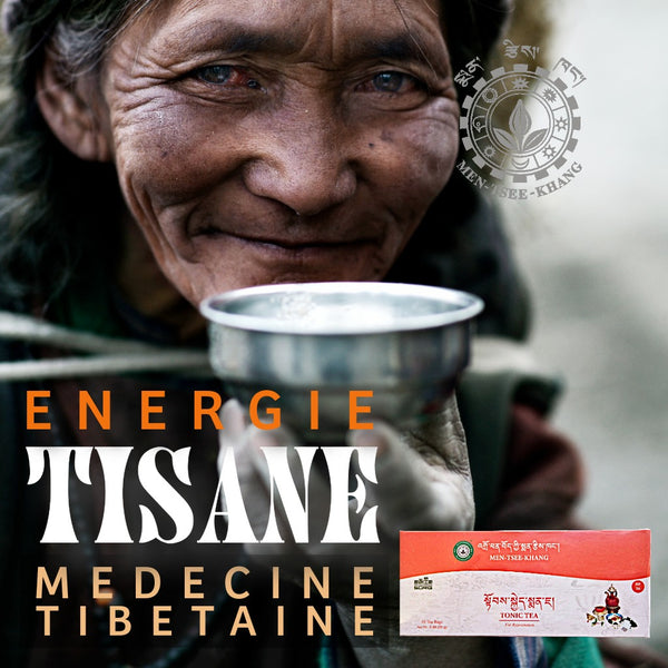 Thé tonique tibétain Tisane pour énergie, médecine traditionnelle, boîte Men-Tsee-Khang