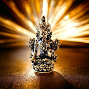 Boutique TIBET | Petit Nalanda STATUE Bouddha Tara Blanche Statuettes 5 Bouddhas