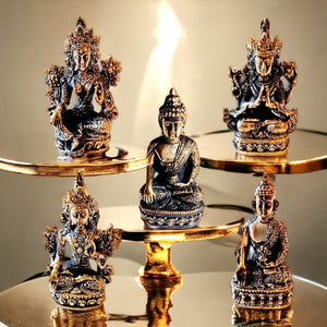 Boutique TIBET | Petit Nalanda STATUE Statuettes 5 Bouddhas