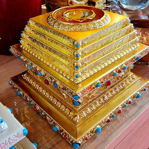 Petit Nalanda du Centre Paramita STOUPA STOUPA BLANC 1.3Kg - 30cm Stoupa Tibétain | L'Esprit des Bouddhas | NOUVEAU